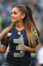 ARIANA GRANDE Performs at Seattle Seahawks Football Game