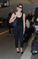 ASHLEY GREENE Arrivies at Los Angeles International Airport