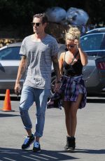 ASHLEY TISDALE and Christopher French at Whole Foods in Studio City