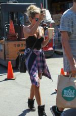 ASHLEY TISDALE and Christopher French at Whole Foods in Studio City