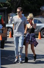 ASHLEY TISDALE and Christopher French at Whole Foods in Studio City