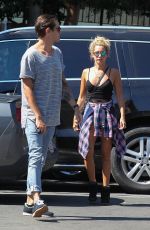 ASHLEY TISDALE and Christopher French at Whole Foods in Studio City