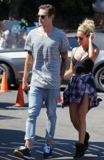 ASHLEY TISDALE and Christopher French at Whole Foods in Studio City