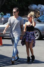 ASHLEY TISDALE and Christopher French at Whole Foods in Studio City