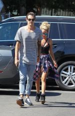 ASHLEY TISDALE and Christopher French at Whole Foods in Studio City