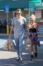 ASHLEY TISDALE and Christopher French at Whole Foods in Studio City