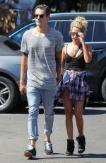 ASHLEY TISDALE and Christopher French at Whole Foods in Studio City