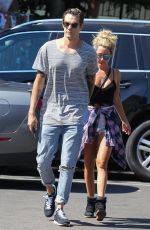 ASHLEY TISDALE and Christopher French at Whole Foods in Studio City