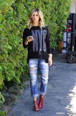 ASHLEY TISDALE in Ripped Jeans Out and About in Los Angeles