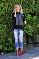ASHLEY TISDALE in Ripped Jeans Out and About in Los Angeles