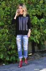 ASHLEY TISDALE in Ripped Jeans Out and About in Los Angeles