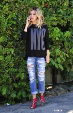 ASHLEY TISDALE in Ripped Jeans Out and About in Los Angeles
