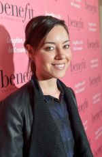 AUBREY PLAZA at Benefit Cosmetics Kick-off National Wing Women Weekend in Los Angeles