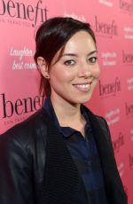 AUBREY PLAZA at Benefit Cosmetics Kick-off National Wing Women Weekend in Los Angeles