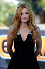 BELLA THORNE on the Set of Extra in Universal City