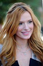 BELLA THORNE on the Set of Extra in Universal City