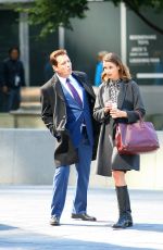 BRIDGET MOYNAHAN on the Set of Blue Bloods in New York