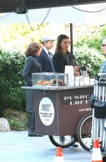 BRIDGET MOYNAHAN on the Set of Blue Bloods in New York