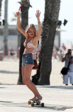 CAMILLE ROWE in Bikini at a Photoshoot in Santa Monica