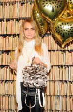 CARA DELEVINGNE Celebrates Launch of Her Mulberry Collection in London