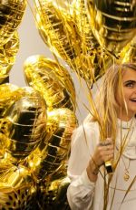 CARA DELEVINGNE Celebrates Launch of Her Mulberry Collection in London