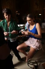 CARA DELEVINGNE in the Backstage at Stella Mccartney Fashion Show