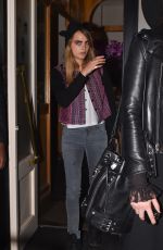CARA DELEVINGNE Night Out in Paris