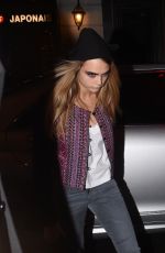 CARA DELEVINGNE Night Out in Paris