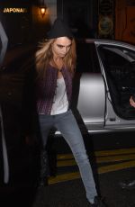 CARA DELEVINGNE Night Out in Paris