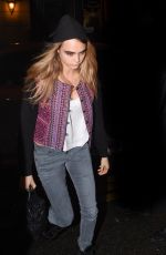 CARA DELEVINGNE Night Out in Paris