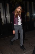 CARA DELEVINGNE Night Out in Paris