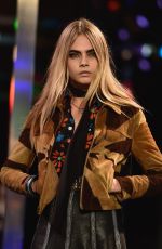 CARA DELEVINGNE on the Runway of Saint Laurent Fashion Show in Paris