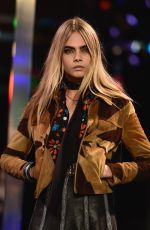 CARA DELEVINGNE on the Runway of Saint Laurent Fashion Show in Paris
