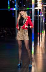 CARA DELEVINGNE on the Runway of Saint Laurent Fashion Show in Paris