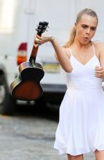 CARA DELEVINGNE ona Set of Photoshoot in New York