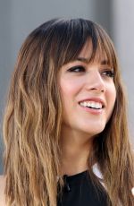 CHLOE BENNER on the Set of Extra in Los Angeles