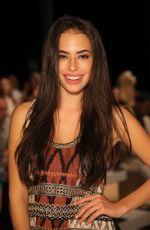 CHLOE BRIDGES at Nicole Miller Fashion Show in New York