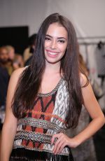 CHLOE BRIDGES at Nicole Miller Fashion Show in New York