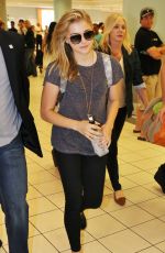 CHLOE MORETZ Arrives at Pearson International Airport in Toronto