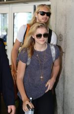 CHLOE MORETZ Arrives at Pearson International Airport in Toronto