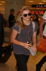 CHLOE MORETZ Arrives at Pearson International Airport in Toronto
