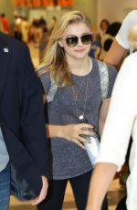 CHLOE MORETZ Arrives at Pearson International Airport in Toronto