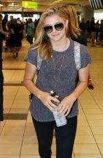 CHLOE MORETZ Arrives at Pearson International Airport in Toronto
