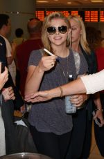 CHLOE MORETZ Arrives at Pearson International Airport in Toronto