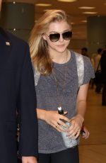 CHLOE MORETZ Arrives at Pearson International Airport in Toronto