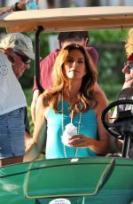 CINDY CRAWFORD on the Set of a Commercial in Miami