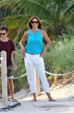 CINDY CRAWFORD on the Set of a Commercial in Miami