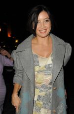 DAISY LOWE Arrives at Jonathan Saunders Fashion Show in London
