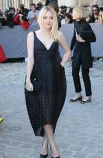 DAKOTA FANNING at Christian Dior Fashion Show in Paris