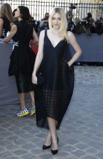 DAKOTA FANNING at Christian Dior Fashion Show in Paris